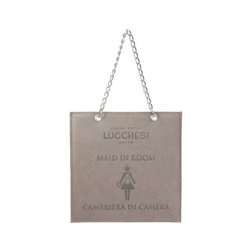 Cartellino Ecopelle "Cameriera in Camera" con Catenella