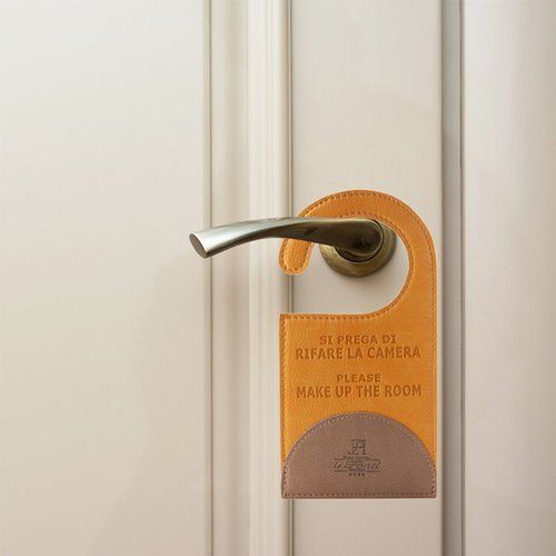 Cartellino "Non Disturbare e Rifare la Camera" in Ecopelle Classic