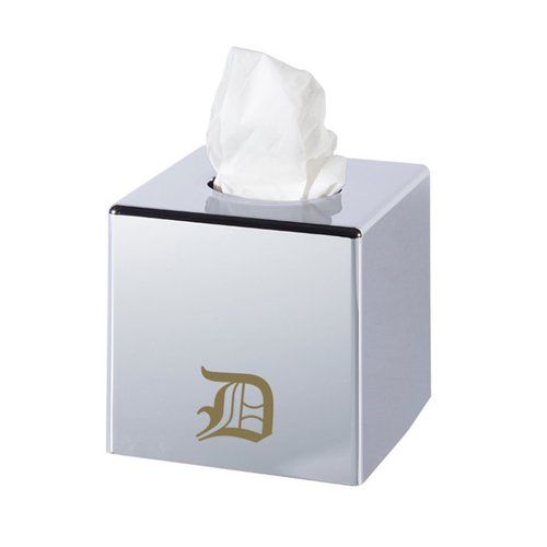 Portakleenex Cubo in ABS Colore Cromato Lucido Personalizzato
