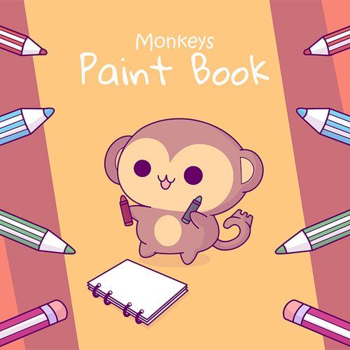 Paint Book Esclusivo 29 x 21 Monkeys