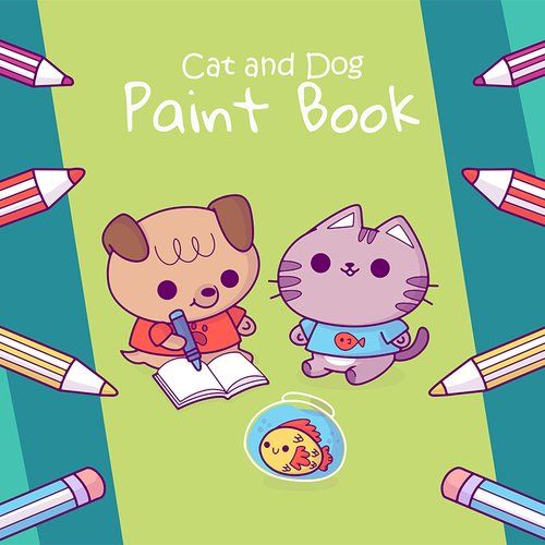 Paint Book Esclusivo 29 x 21 Cat and Dog