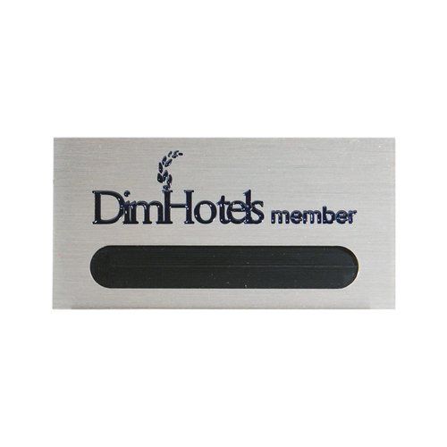 Distintivi in Ottone Argento Satin Attacco con Spilla e Morsetto