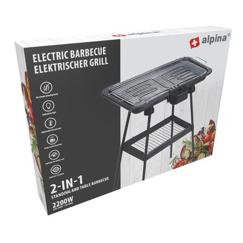 ALPINA BBQ Electric Grill 2200W 51x30cm