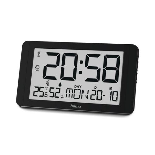 Hama "Cuba" Digital Wall Clock, Radio-Controlled Clock