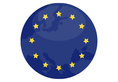 Image of EU Flag with EU in it