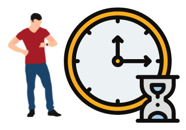 Man Waiting Clock and Timer