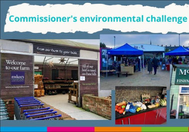 Commissioner's Environmental Challenge Image with Farmer Market