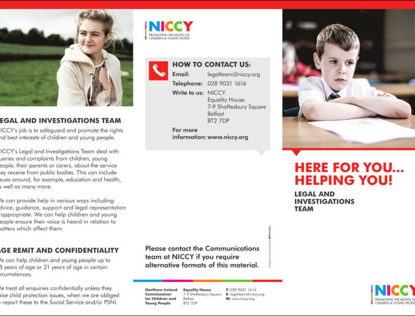 NICCY Legal and Investigations Leaflet Cover