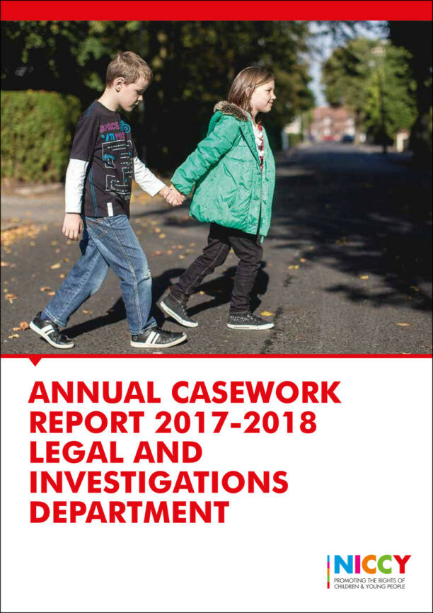 front cover picture of NICCY's annual casework report 2017-18