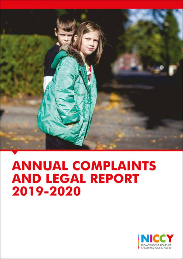 Front cover picture of our NICCY annual legal casework report 2019-20