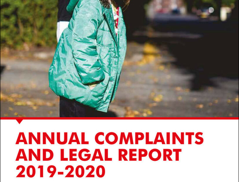 Front cover picture of our NICCY annual legal casework report 2019-20
