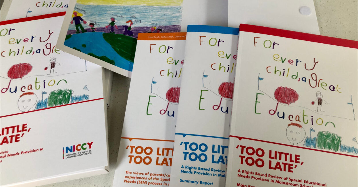 Several copies of NICCY's "Too Little, Too Late" report