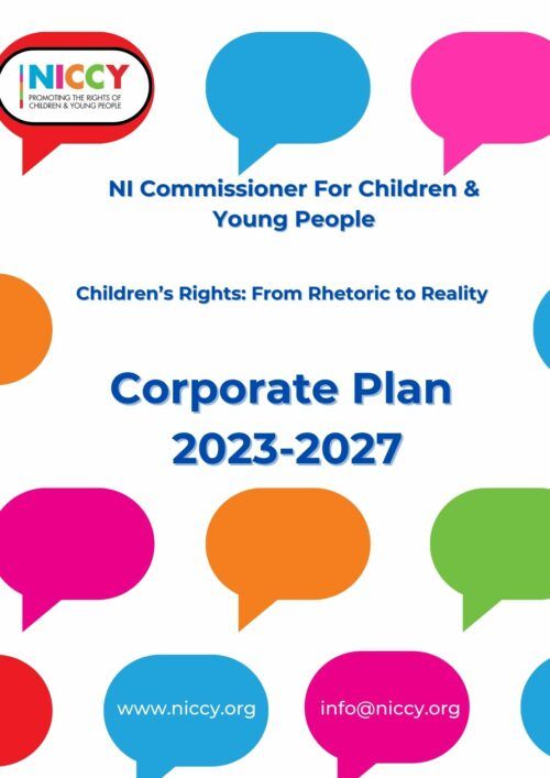 Front page cover of our draft corporate plan