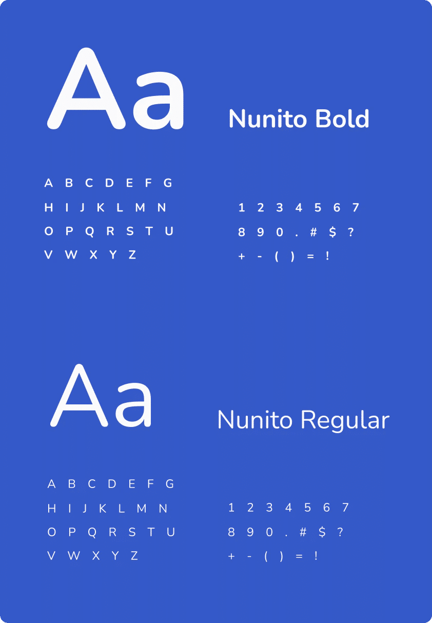 different font styles used in breatholohy app