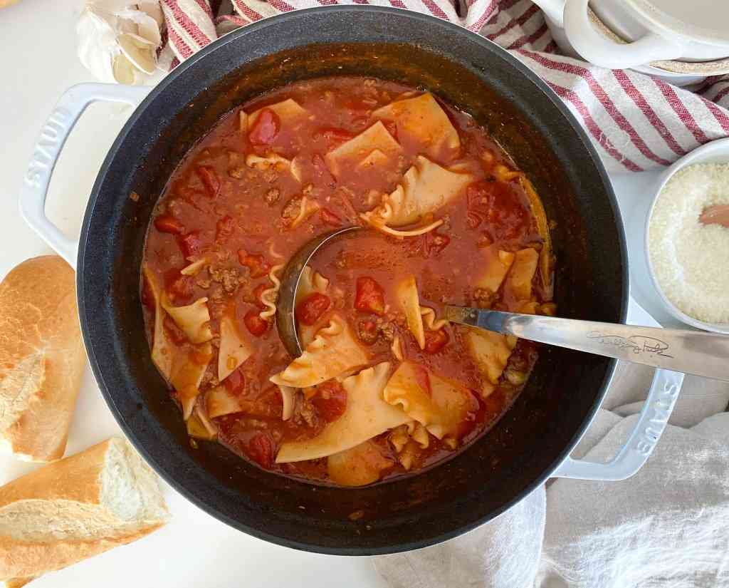 Easy Weeknight Lasagna Soup