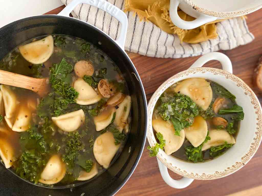 Spicy Chicken Sausage and Kale Soup