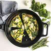 Spring Vegetable & Goat Cheese Frittata