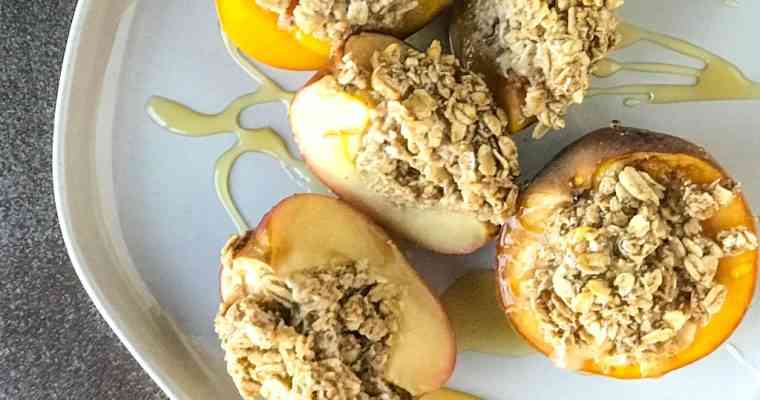 Baked Oatmeal Fruit Boats