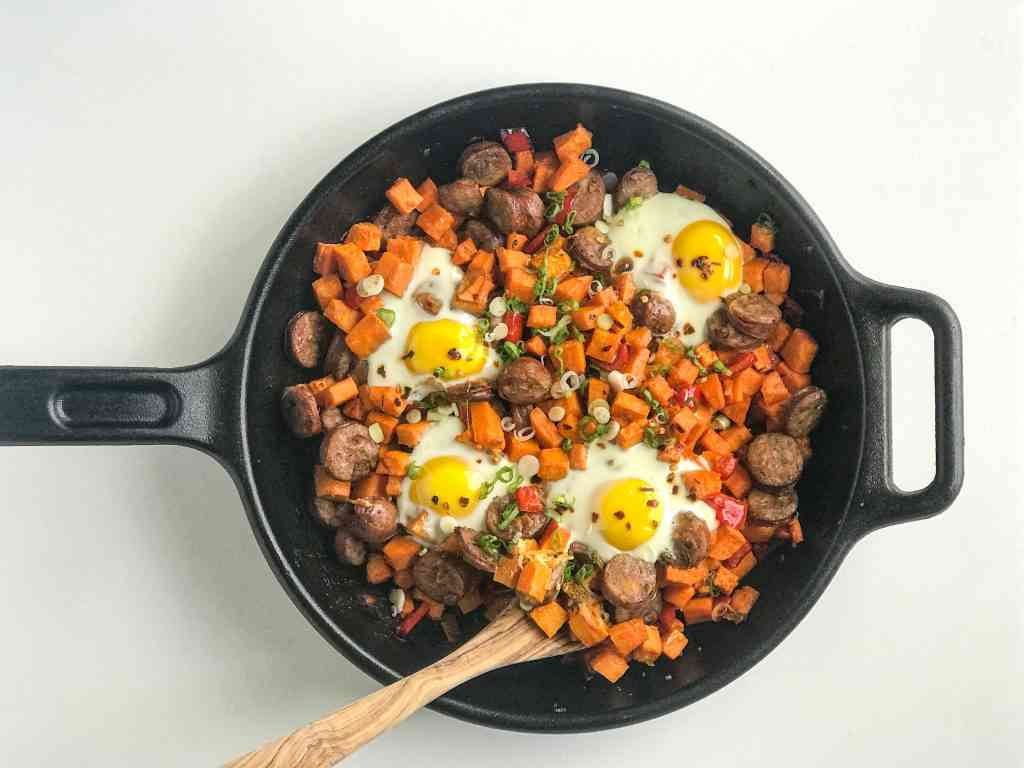 Crispy Hash and Eggs Breakfast Skillet - The Cozy Cook