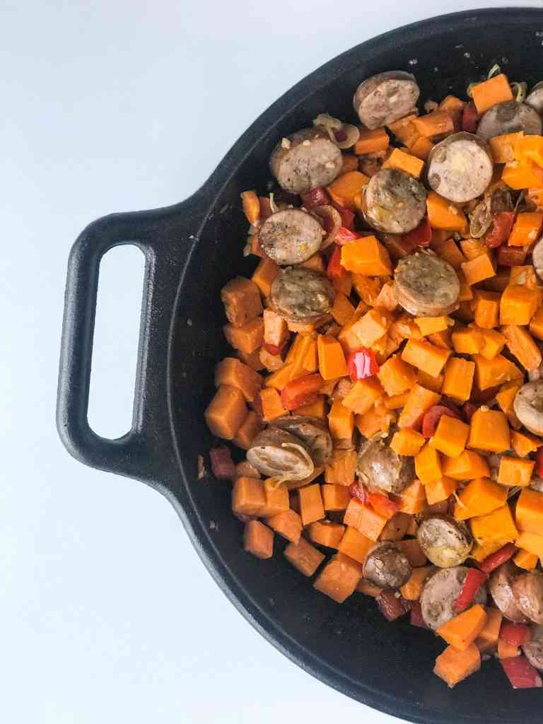 Autumn Sweet Potato Hash and Eggs