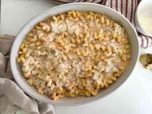 Butternut Squash and Gouda Mac and Cheese before baking