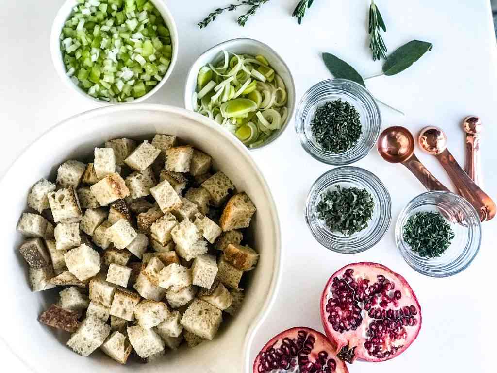 Vegetarian Sourdough Herb & Pomegranate Stuffing