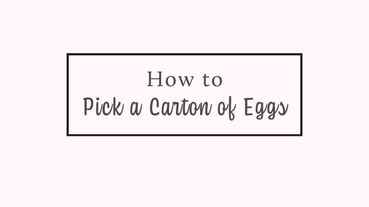 How to pick a carton of eggs?