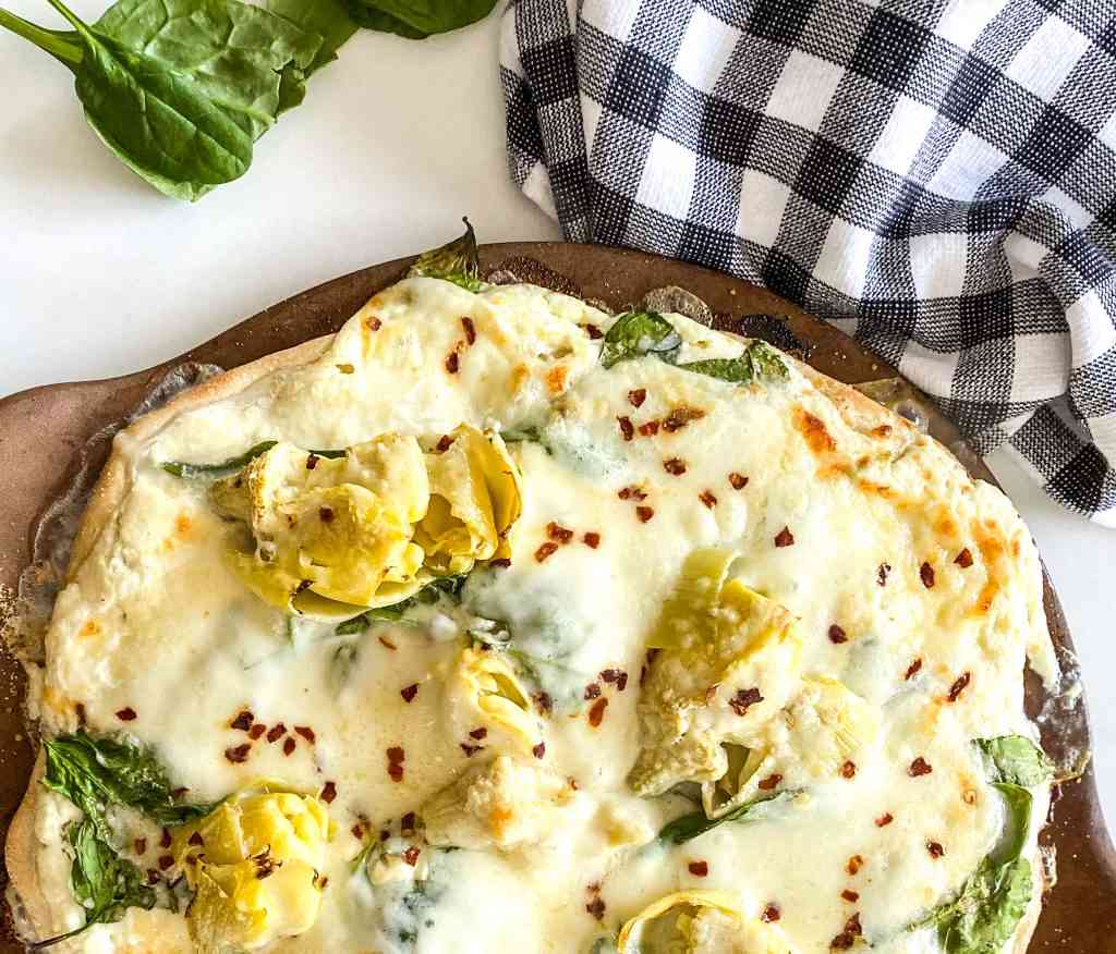 Spinach Artichoke "Dip" Pizza 