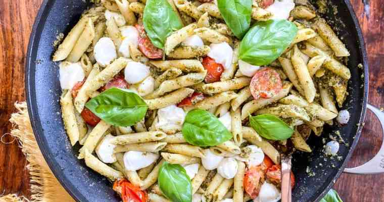 Stove-Top Brown Butter Spinach Pesto Pasta