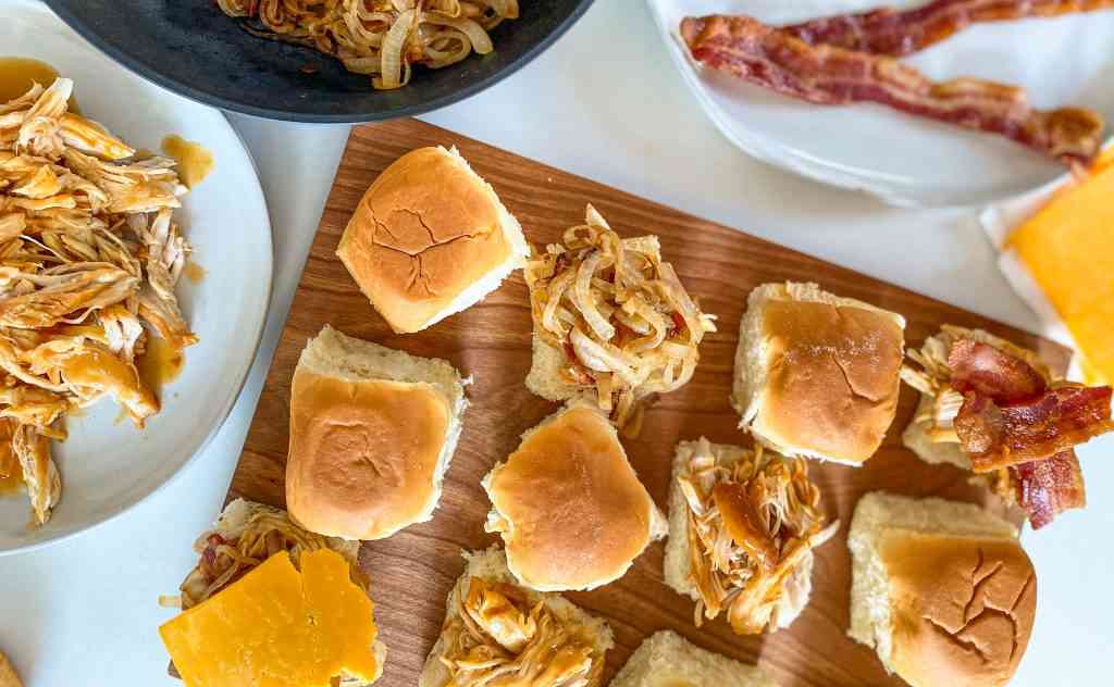 Favorite Crock-Pot Smothered Barbecue Chicken Sliders