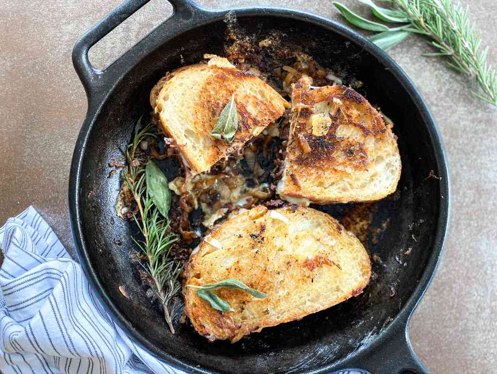 Rustic Pot Roast French Onion Grilled Cheese Sandwich