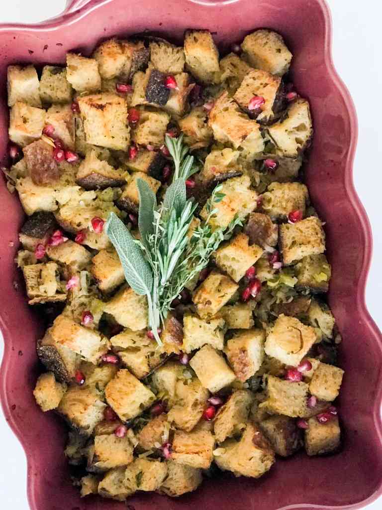 Vegetarian Sourdough Herb & Pomegranate Stuffing