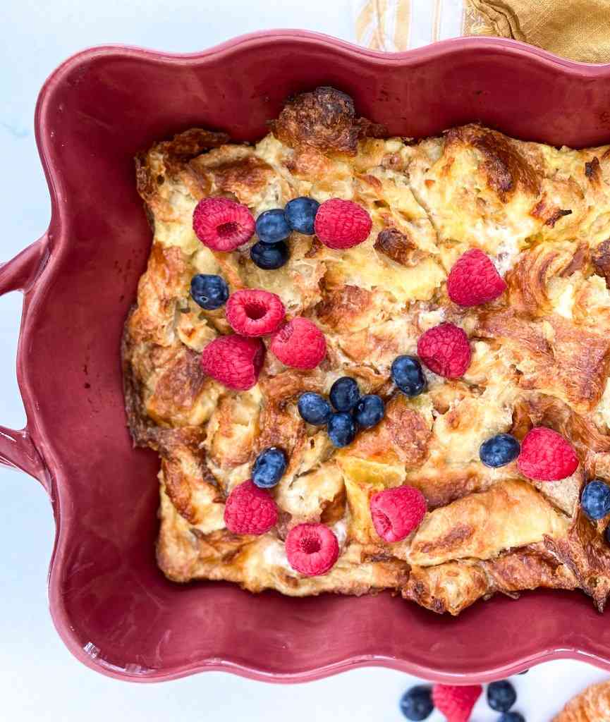 Baked Croissant French Toast Casserole 