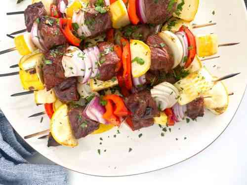 Easy Ninja Foodi Grill Steak Kabobs Recipe with Video • Bake Me