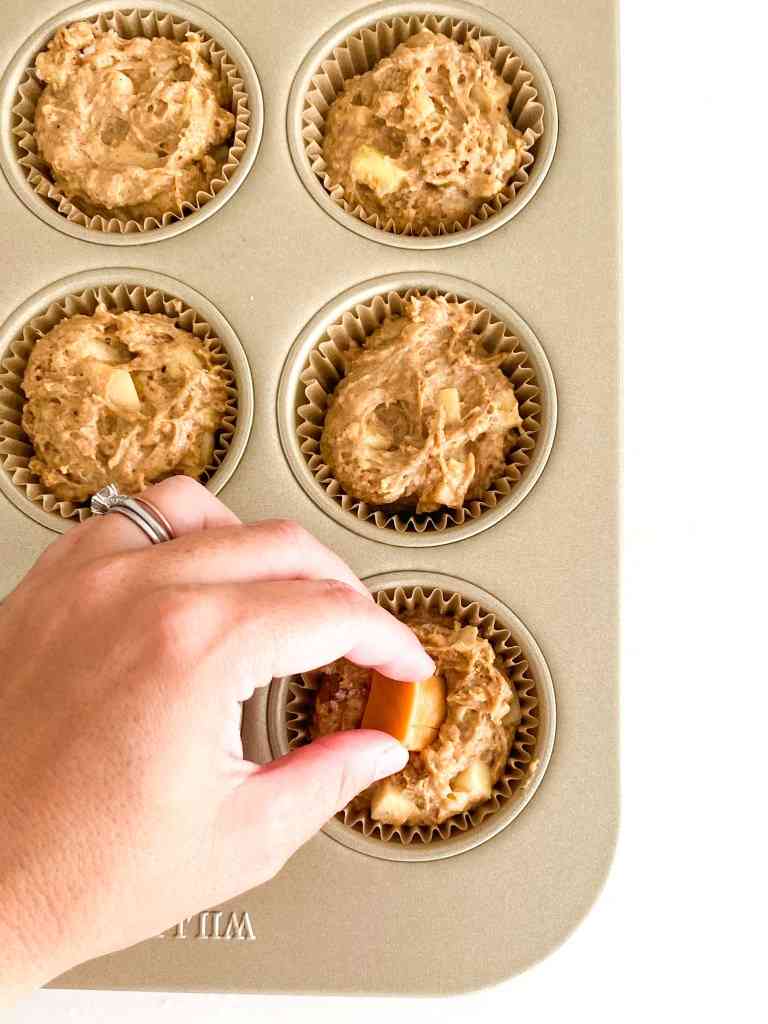 Stuffed Caramel Apple Muffins