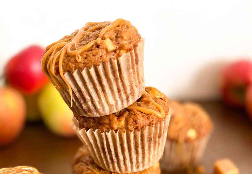 Stuffed Caramel Apple Muffins