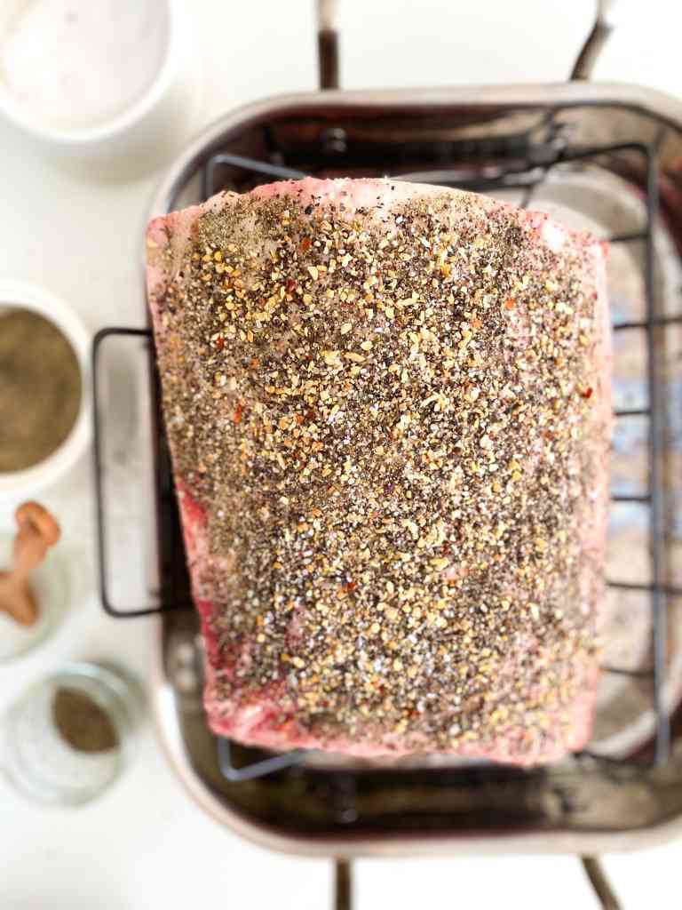 Scrumptious Pepper-Crusted Roast Beef (Standing Rib-Roast)