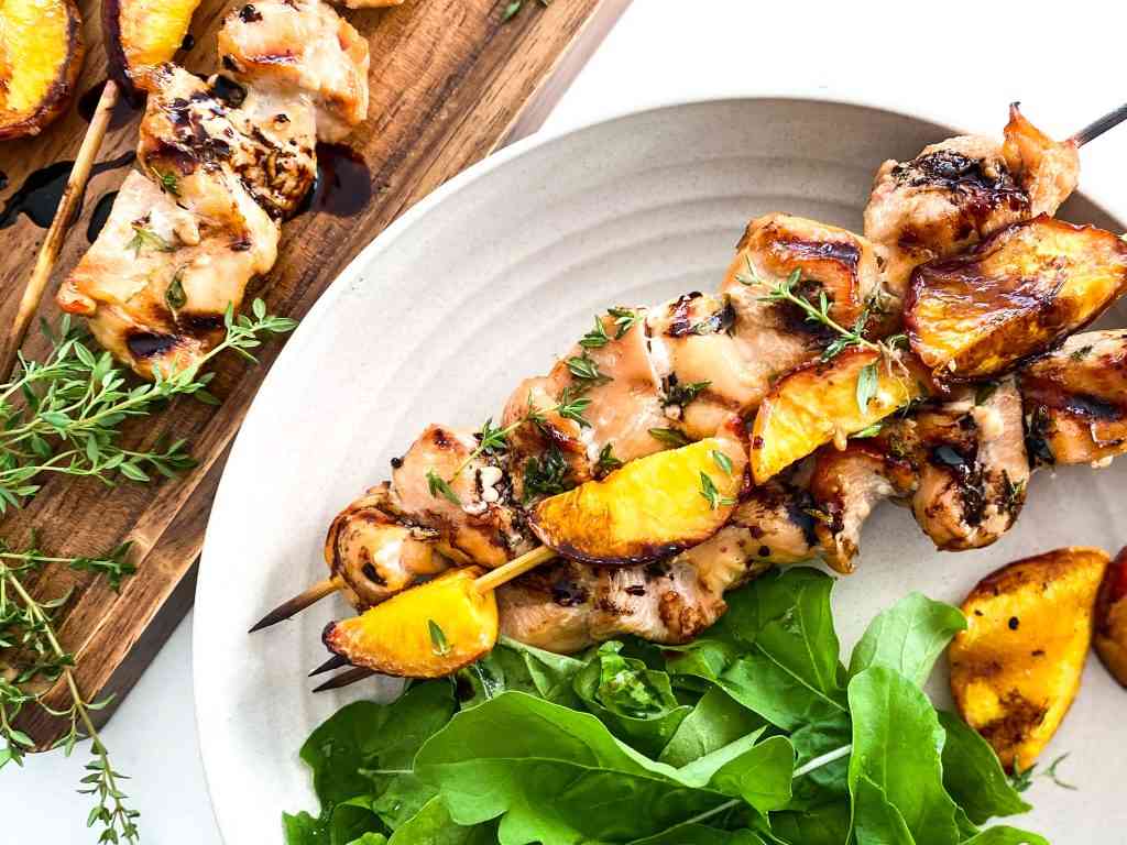 Skewered Honey-Balsamic Chicken