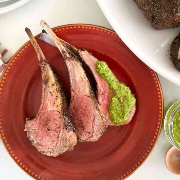 Pepper and Spice Crusted Rack of Lamb