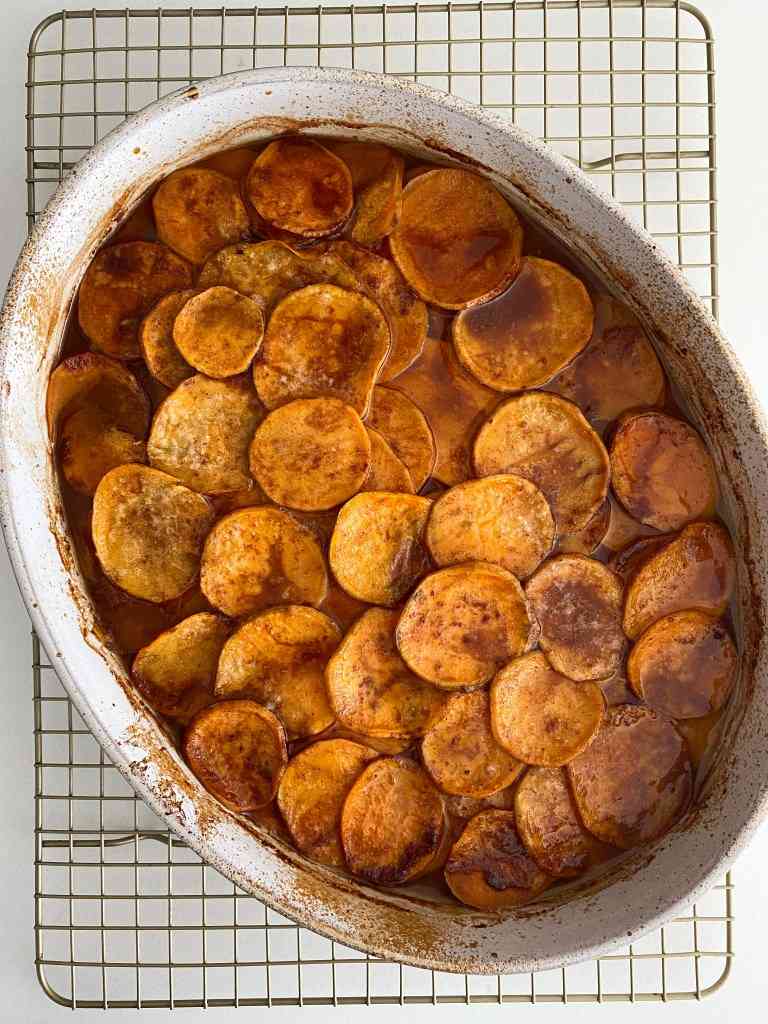 Bourbon Cinnamon Scalloped Sweet Potatoes