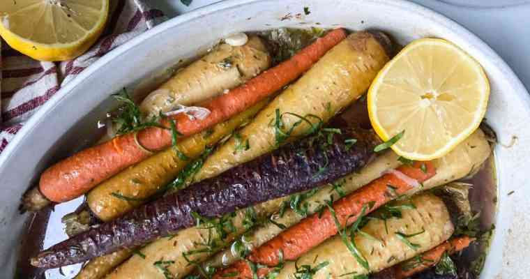 Simple Oven Roasted Ginger Carrots