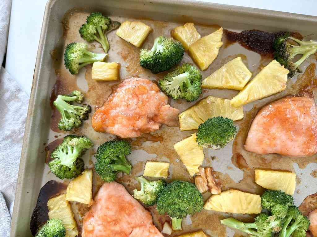 Sheet Pan Sweet and Sour Chicken