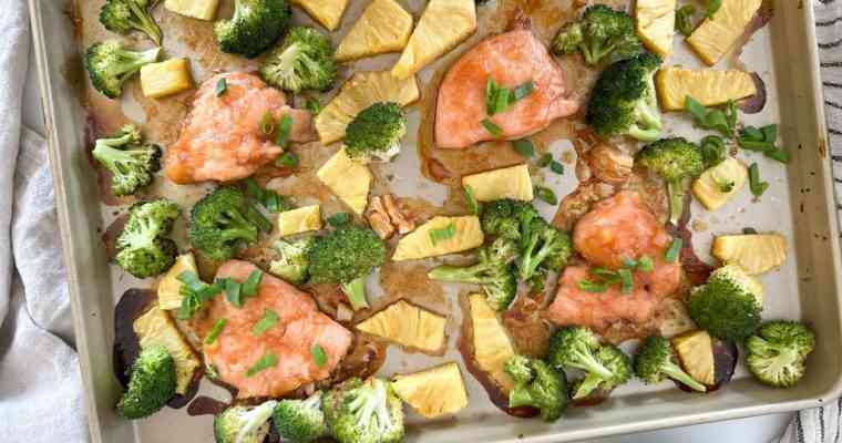 Sheet Pan Sweet and Sour Chicken