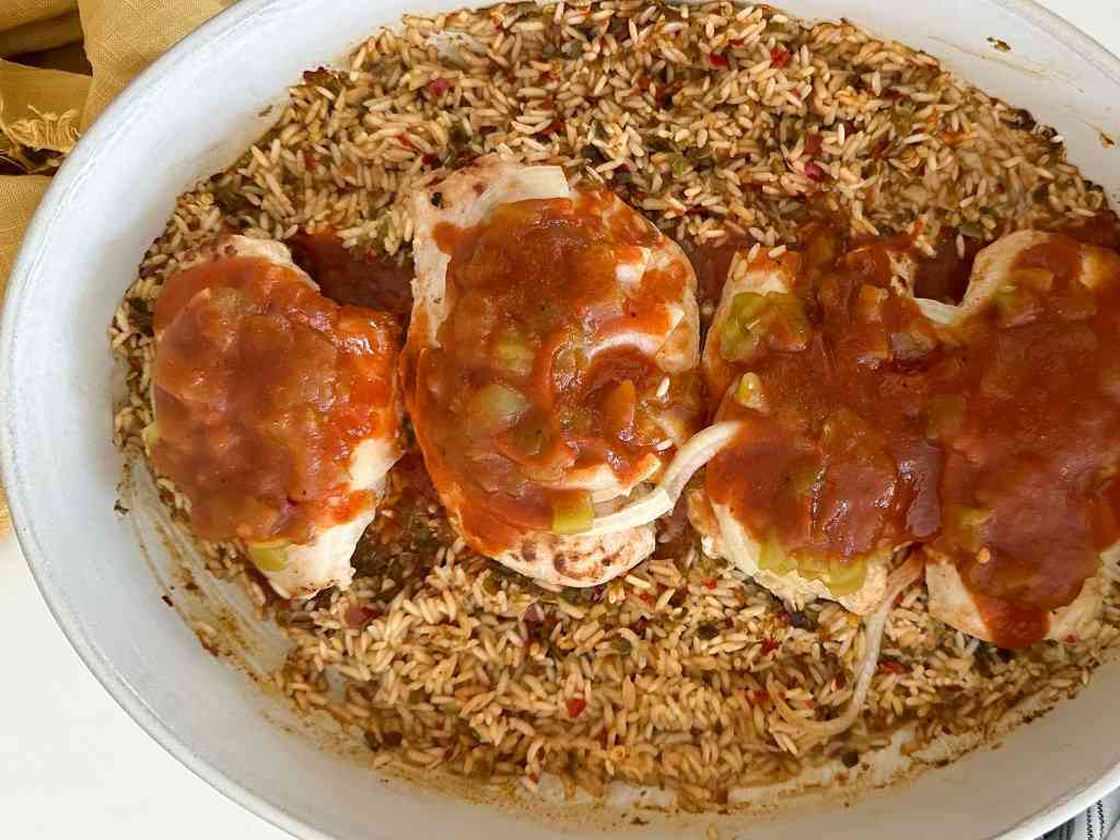 Hatch Chile Chicken and Rice Bake (New Mexico Style)