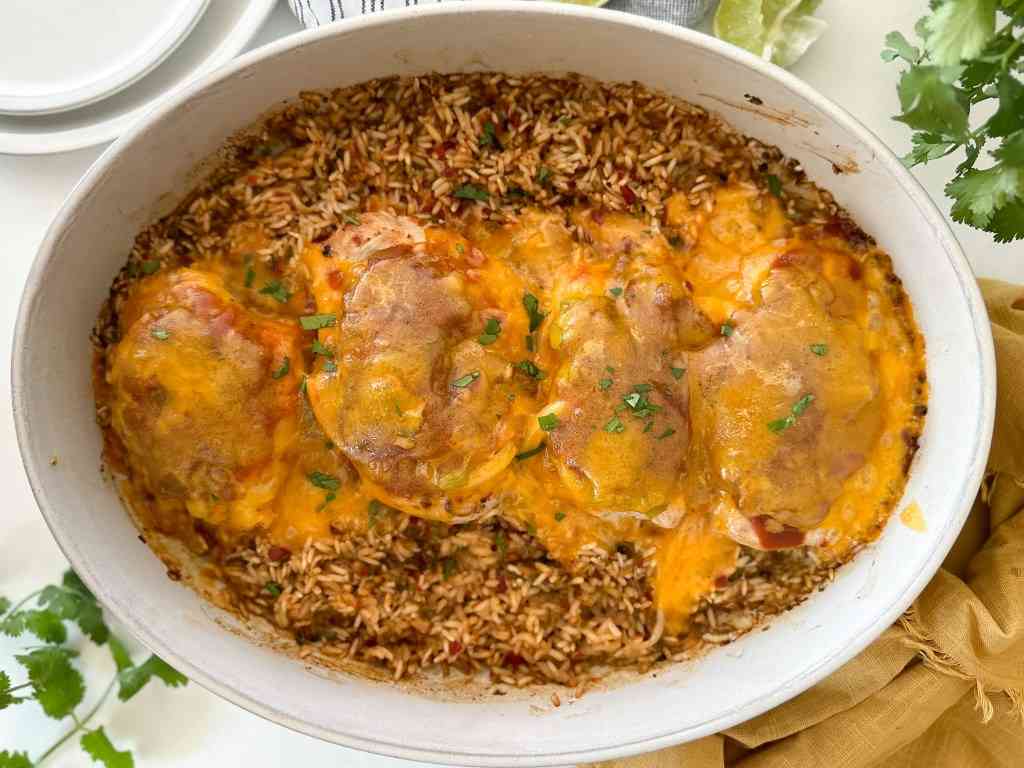 Hatch Chile Chicken and Rice Bake (New Mexico Style)