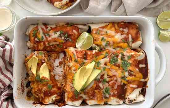 Overstuffed Beef Burrito-Enchiladas