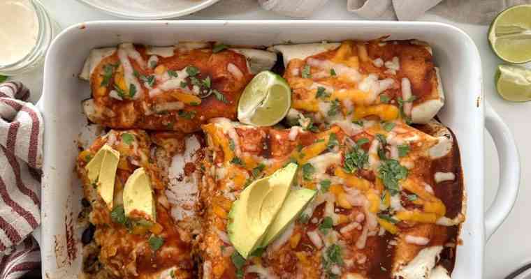 Overstuffed Beef Burrito-Enchiladas