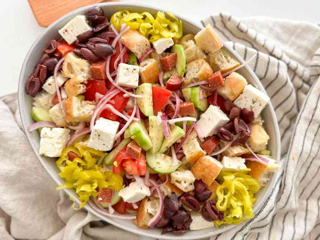 Greek Panzanella Salad