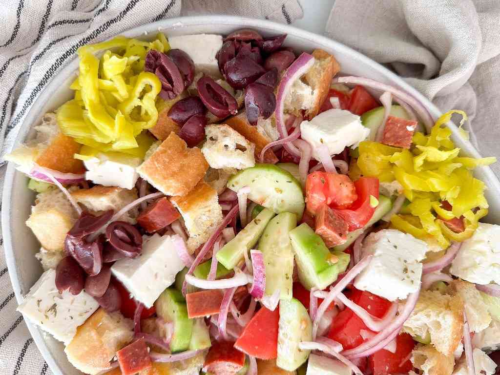 Greek Panzanella Salad