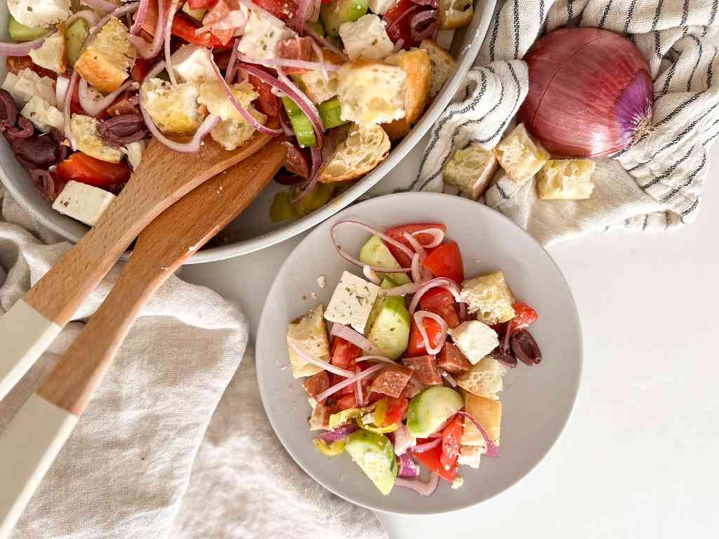 Greek Panzanella Salad